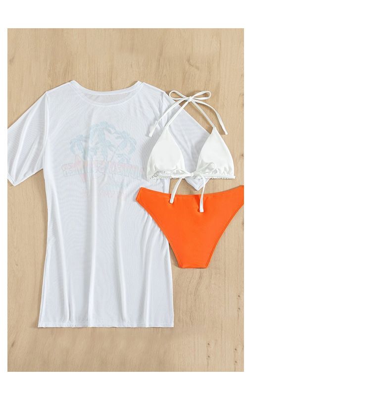 Women's Clothing New Bikini Three Piece Print Swimsuit Sexy Blouse_voghion.com