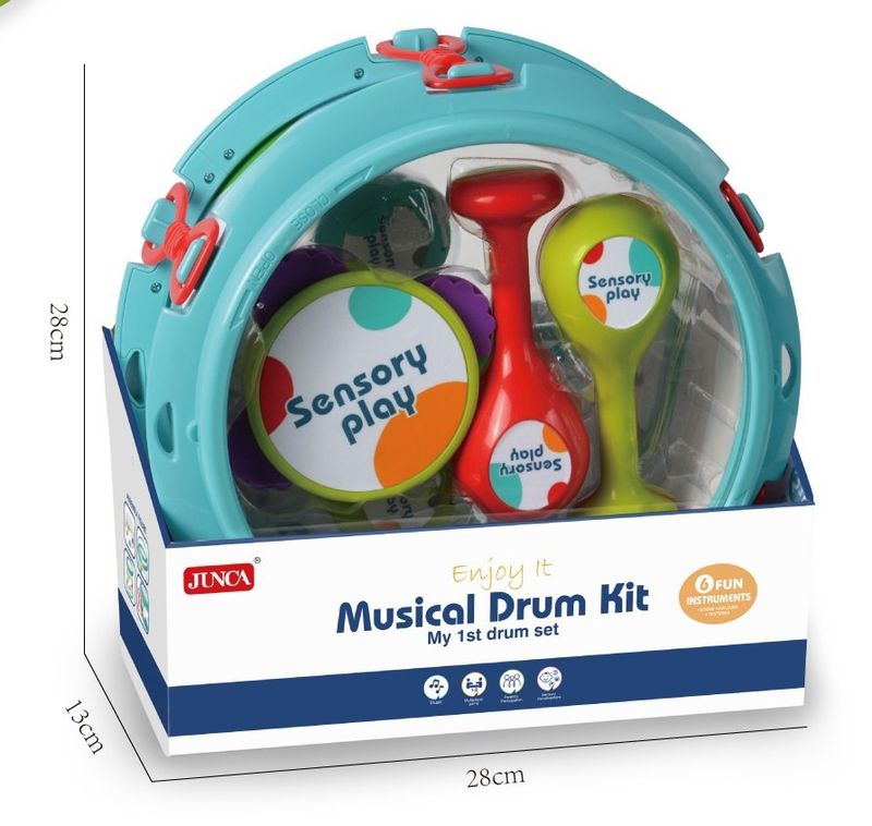 Vaikų muzikos instrumentai Džiazo būgnai Ankstyvojo ugdymo muzikos pamokos Mokymo priemonės Tamburinas Smėlis Plaktukas Mušamųjų instrumentų rinkinys_voghion.com