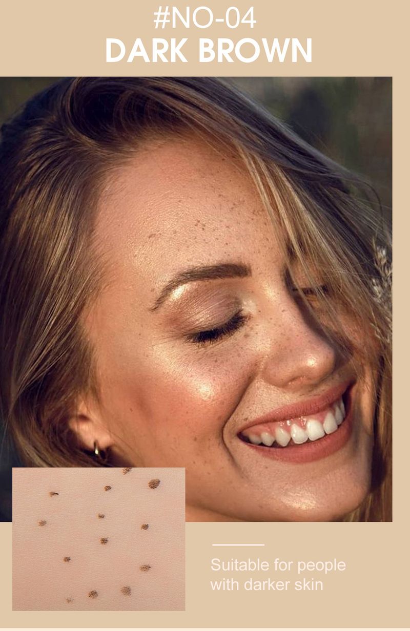 Freckle Makeup Pen Set - 4 Natural Shades, Waterproof & Smudge-Proof, Easy Dotting For Face & Body, Realistic Freckle Effect_voghion.com