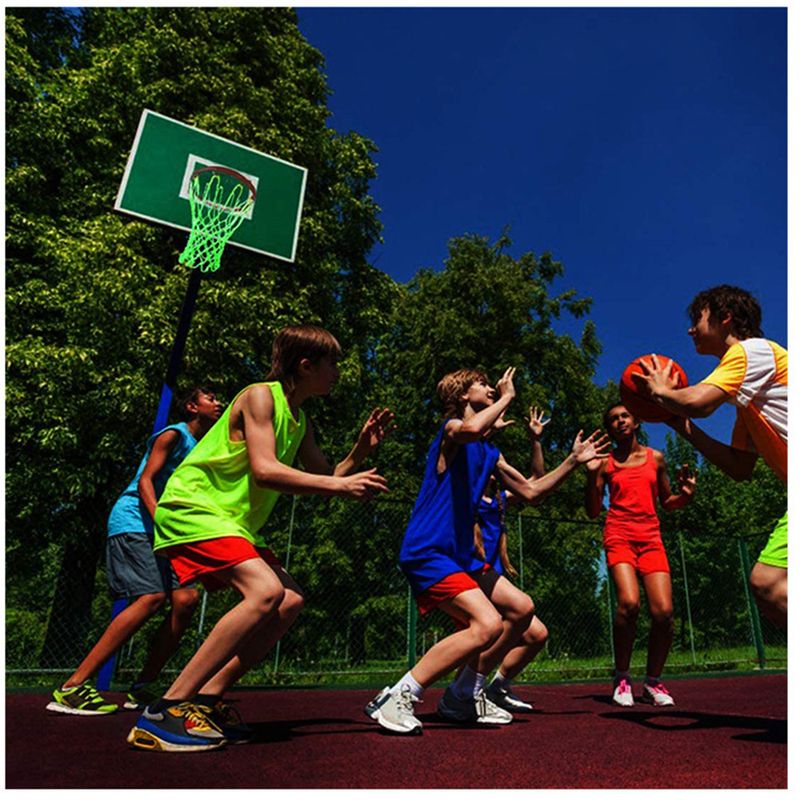 Outdoor luminous basketball net portable bold 12 circle standard size sports nylon luminous basketball net_voghion.com