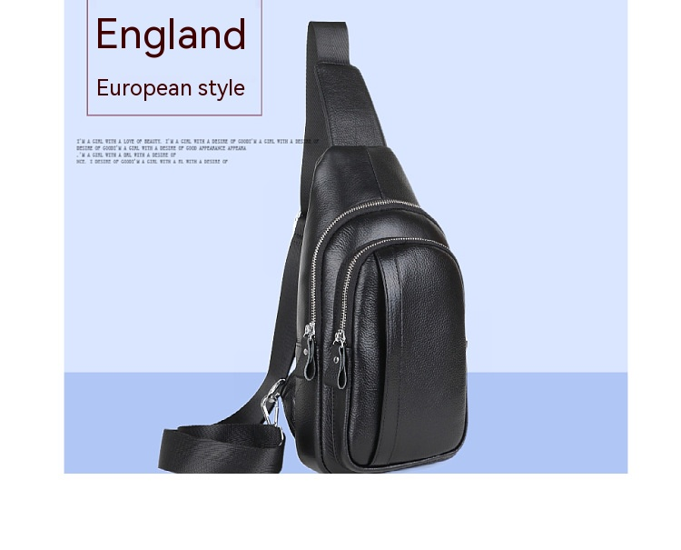 Il primo strato di borsa da petto da uomo in pelle di vacchetta, borsa a tracolla alla moda coreana, borsa a tracolla, borsa da lavoro alla moda, borsa casual per studenti_voghion.com