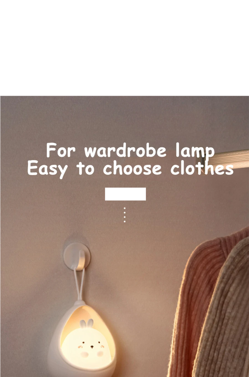 Cute Animal Night Light With Motion Sensor - USB Rechargeable LED Lamp For Kids Bedroom Wall_voghion.com