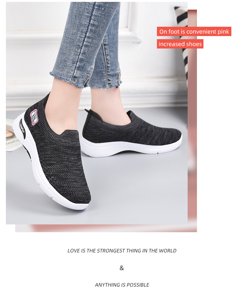 Scarpe da passeggio casual da donna leggere di nuova moda con suola morbida Scarpe da calzino Scarpe sportive traspiranti per signora_voghion.com