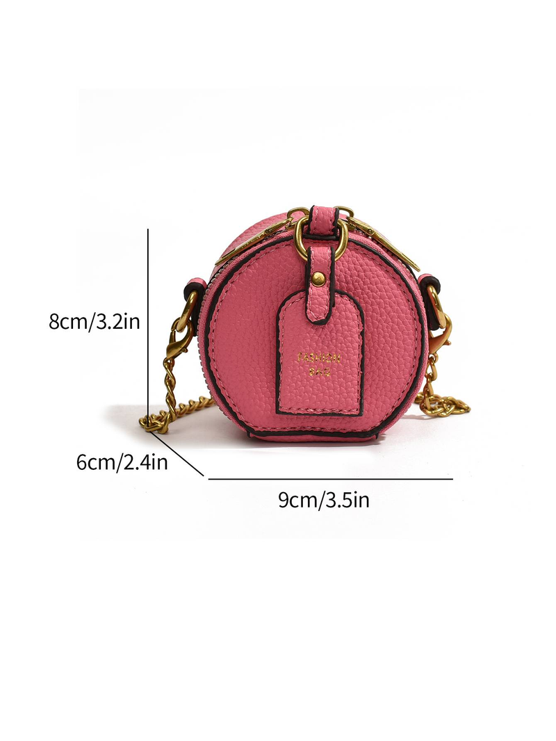 Bolso para niñas, novedad de 2024, mini bolso redondo de estilo princesa occidental para pastel, bandolera de hombro para bebé a la moda para niñas_voghion.com