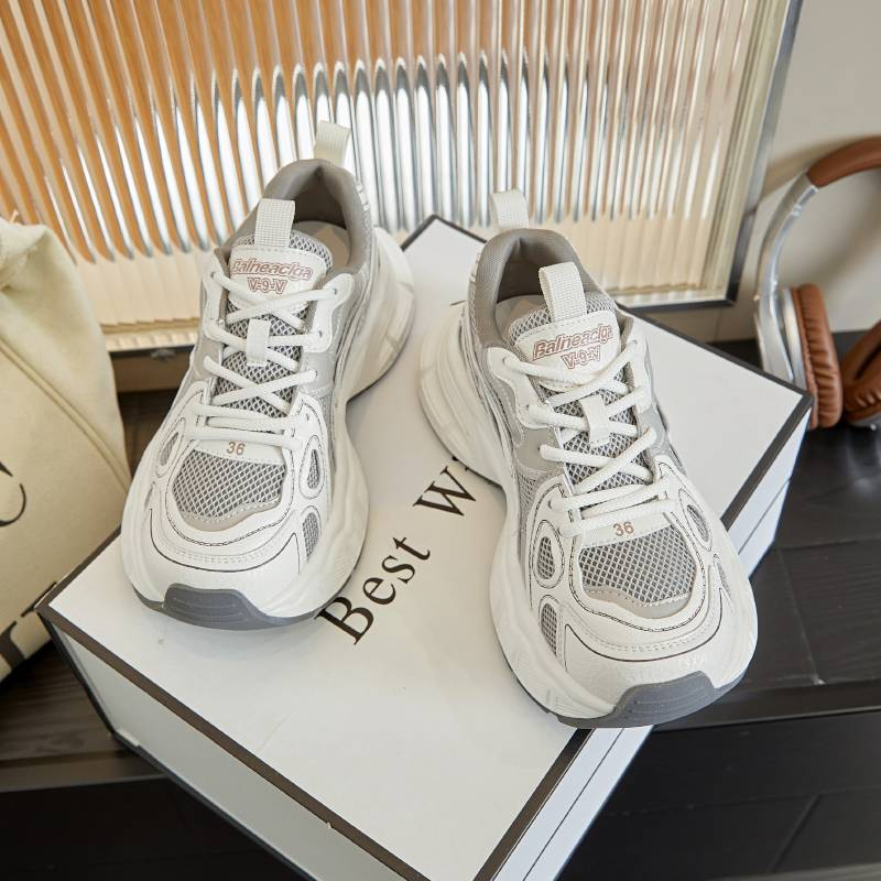 Mingliu Sugefilmsåle pappasko kvinner 2025 vår nye høydeøkende sportssko kvinner tykksåle løpesko avslappet allsidig damesko_voghion.com