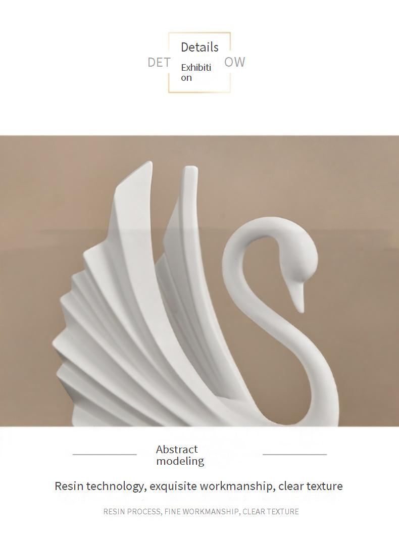 Décorations de bureau modernes en forme de cygne blanc de haute qualité pour la maison, le jardin, le bureau, le salon, la chambre à coucher, pour un couple, un mariage, une pendaison de crémaillère_voghion.com