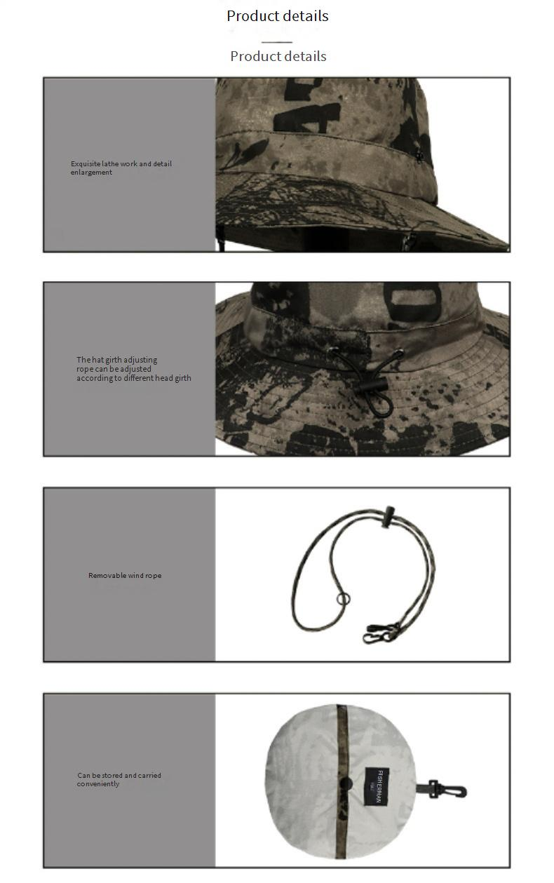 Mountain Style Bucket Hat - Lightweight & Foldable UPF 50+ Sun Hat For Hiking & Outdoor (Men's Summer Essential)_voghion.com