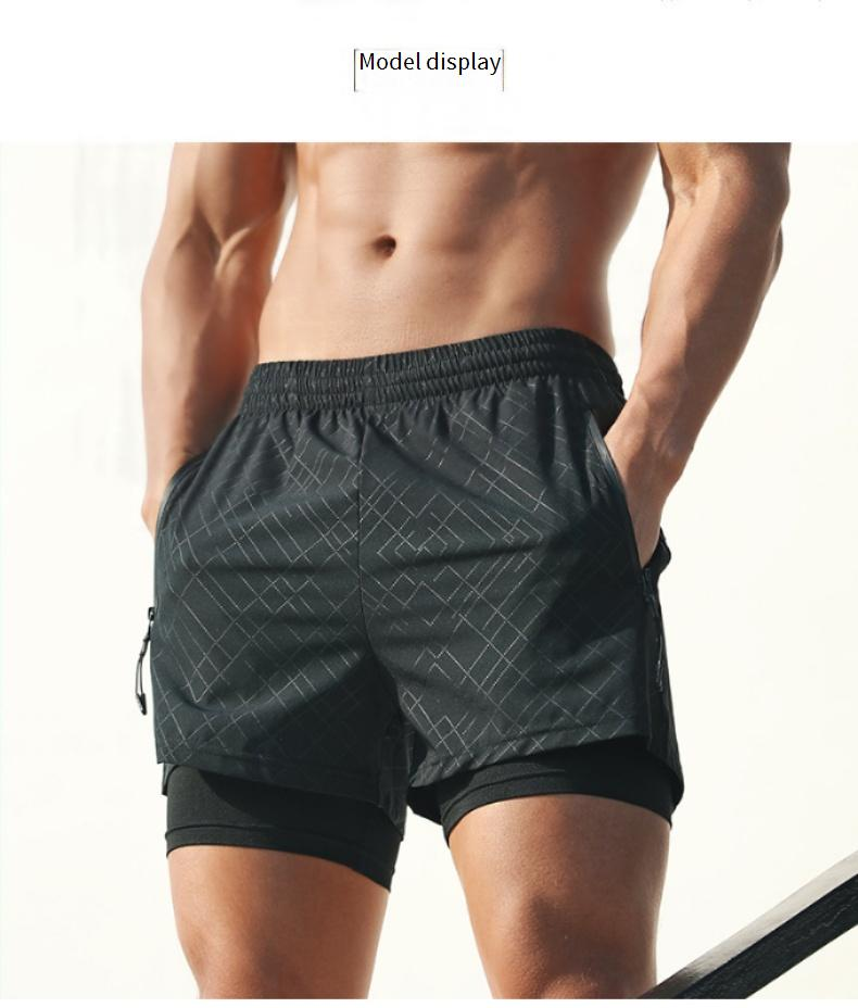 Pantaloncini da basket 2 in 1 ad asciugatura rapida da uomo - Pantaloncini da corsa traspiranti da 5 pollici con fodera interna (vestibilità atletica leggera e traspirante)_voghion.com