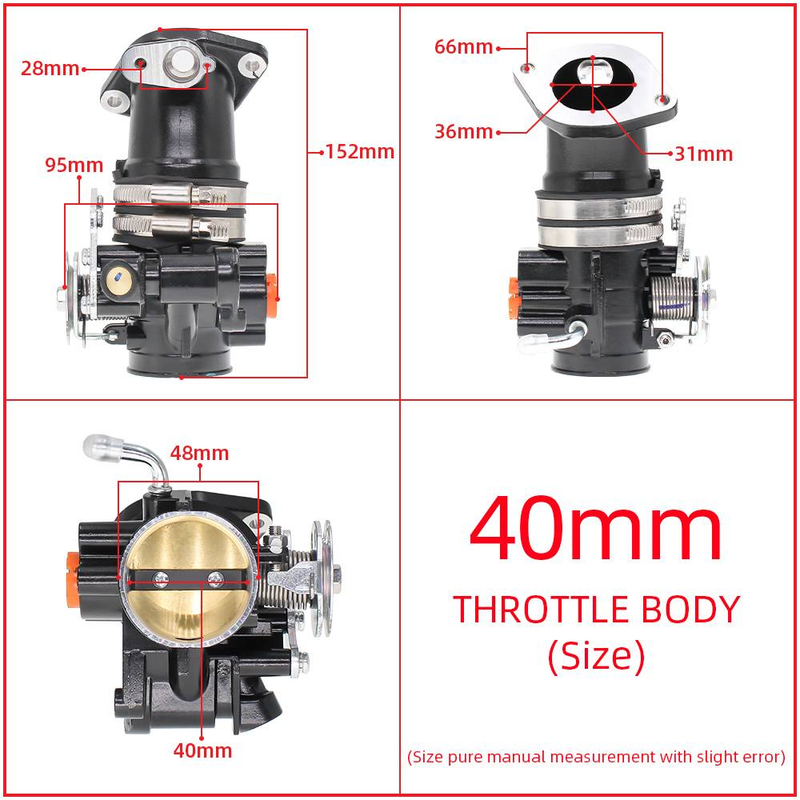 Cuerpo del acelerador RACING para motocicleta YAMAHA XMAX X-MAX250 X-MAX300 (38 mm, 40 mm y 42 mm)_voghion.com