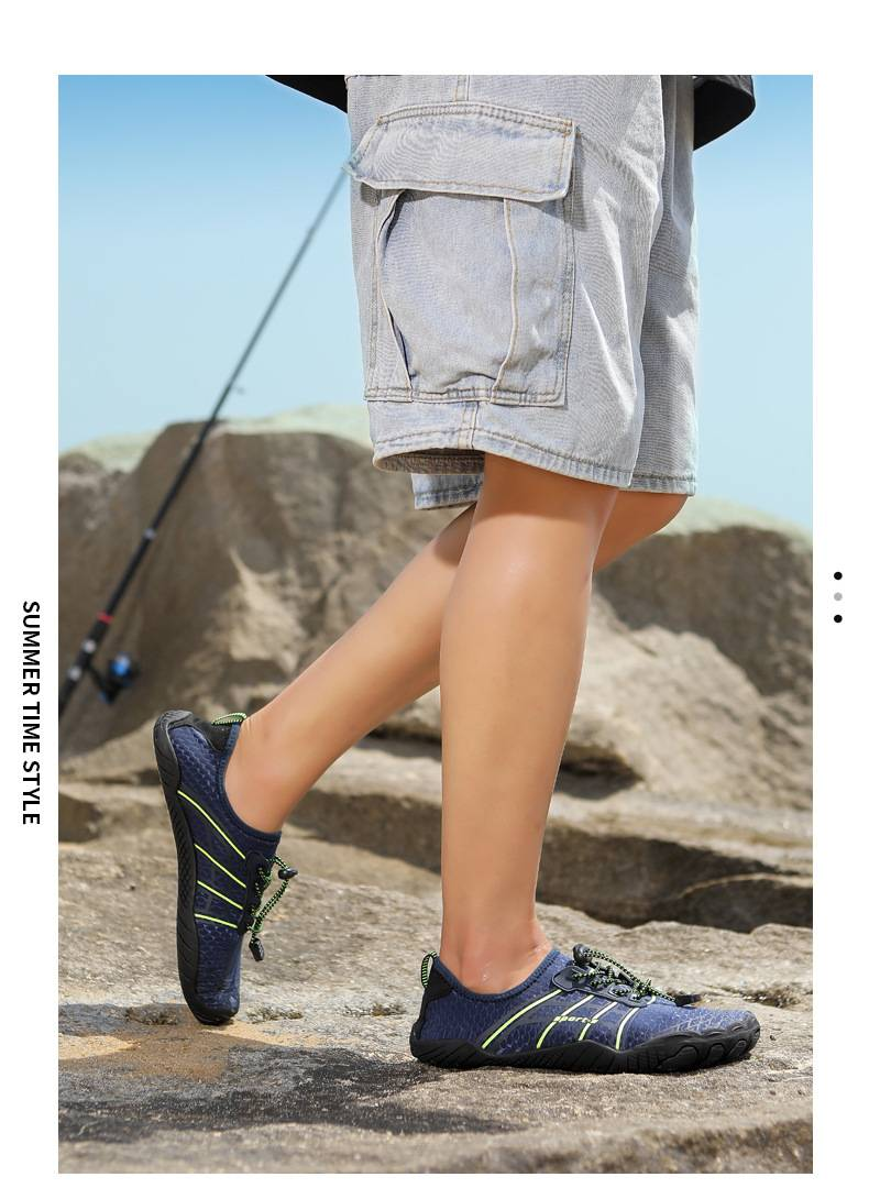 Sneakers basse unisex traspiranti – Scarpe da coppia con suola in gomma antiscivolo per trail running, danza e sport acquatici (nero/blu/grigio/rosa/chiaro di luna)_voghion.com