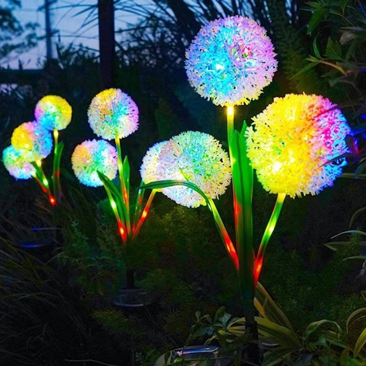 Cordão de luzes de dente-de-leão movido a energia solar para áreas externas, à prova d'água IP65, com certificação CE, luzes de LED de 3 W para decoração de jardim, pátio, Natal e acampamento_voghion.com