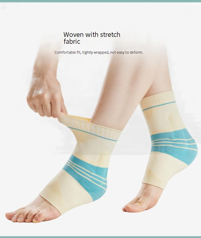 Professionelle Knöchelbandage mit Silikonpolsterung zur Vorbeugung von Verstauchungen und zur Unterstützung der Gelenke – atmungsaktive Sport-Kompressionsmanschette zum Laufen, Basketball_voghion.com