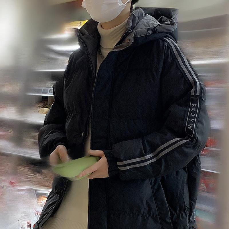 Abbigliamento da uomo Giacca invernale imbottita da uomo con cappuccio - Caldo cappotto trapuntato, vestibilità ampia, poliestere spesso, disponibile in diversi colori e taglie (M-8XL)_voghion.com