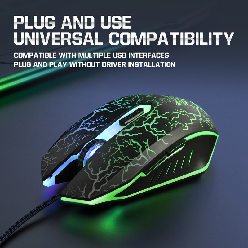 Souris filaire USB pour jeux vidéo et e-sports ONIKUMA CW920, accessoire de bureau pour ordinateur, cybercafé, ordinateur, ordinateur portable_voghion.com