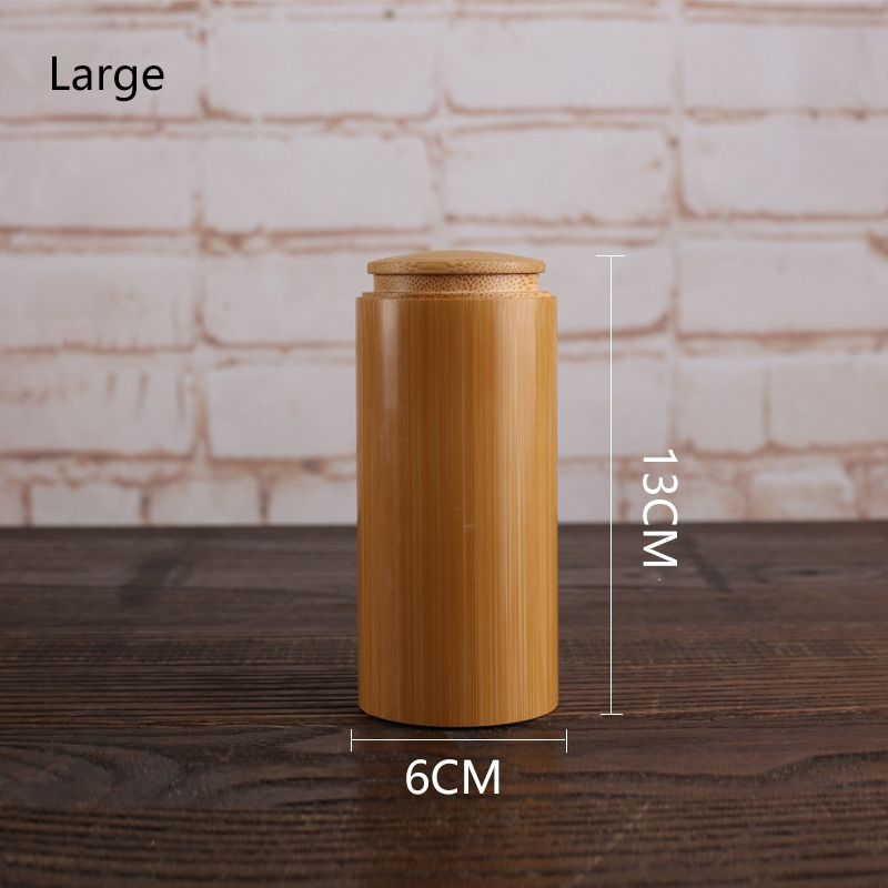 Latas de té de viaje de bambú natural Latas herméticas portátiles Cajas de té para viajes Latas de té extraíbles Yuzhu_voghion.com