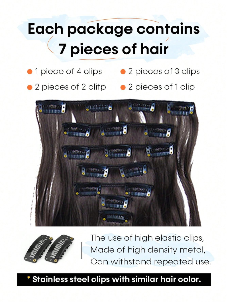 7 pezzi/set clip per parrucchino da 22 pollici con estensione ondulata lunga ad alta temperatura nelle estensioni dei capelli sintetici per le donne_voghion.com