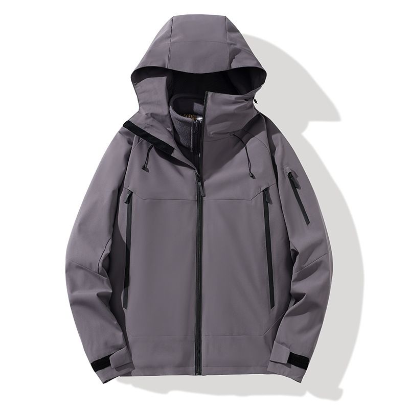 Softshelljacke Fleecefutter Graphene Black Technologie Wasserdicht Winddicht Unisex 3-in-1_voghion.com