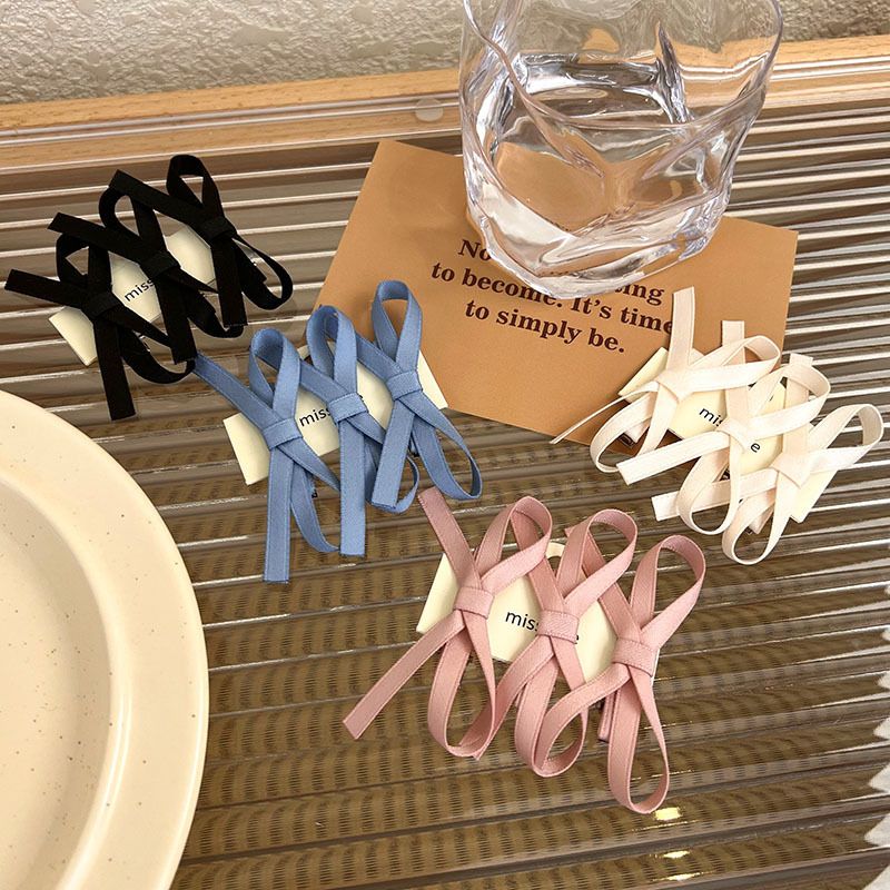 Clip a una linea in stile pizzo francese con nastro dall'atmosfera dolce e speziata Fermaglio per capelli intrecciato con fiocco piccolo Clip per copricapo con acconciatura da principessa_voghion.com