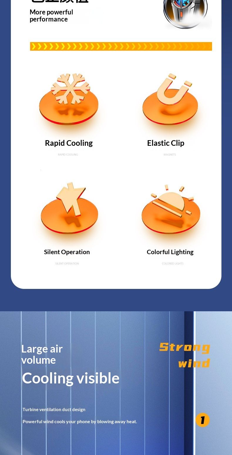 Digitex Dropshipping High Volume Charging Model Air Phone Cooler Artifact Back Clip G6 Hurricane Cooling Hot Item_voghion.com