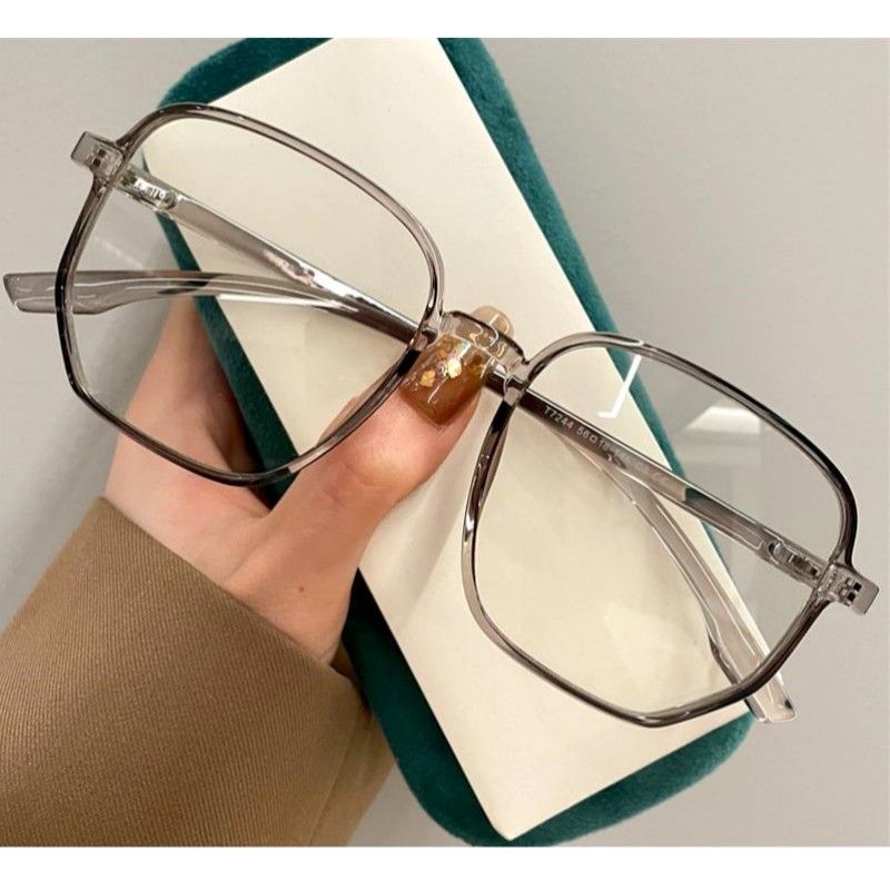 Occhiali da vista grandi quadrati alla moda, anti-luce blu, da donna, per computer, da gioco, classici, trasparenti_voghion.com
