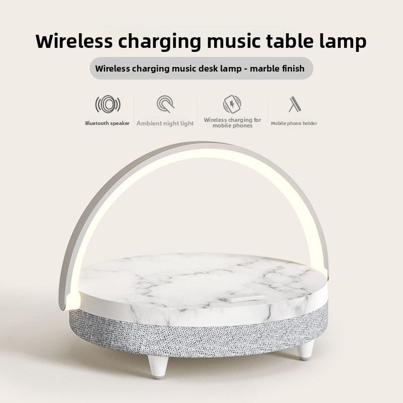 Jiguang Luce notturna da comodino con ricarica wireless, lampada da tavolo con altoparlante Bluetooth, regalo per uomini e donne_voghion.com