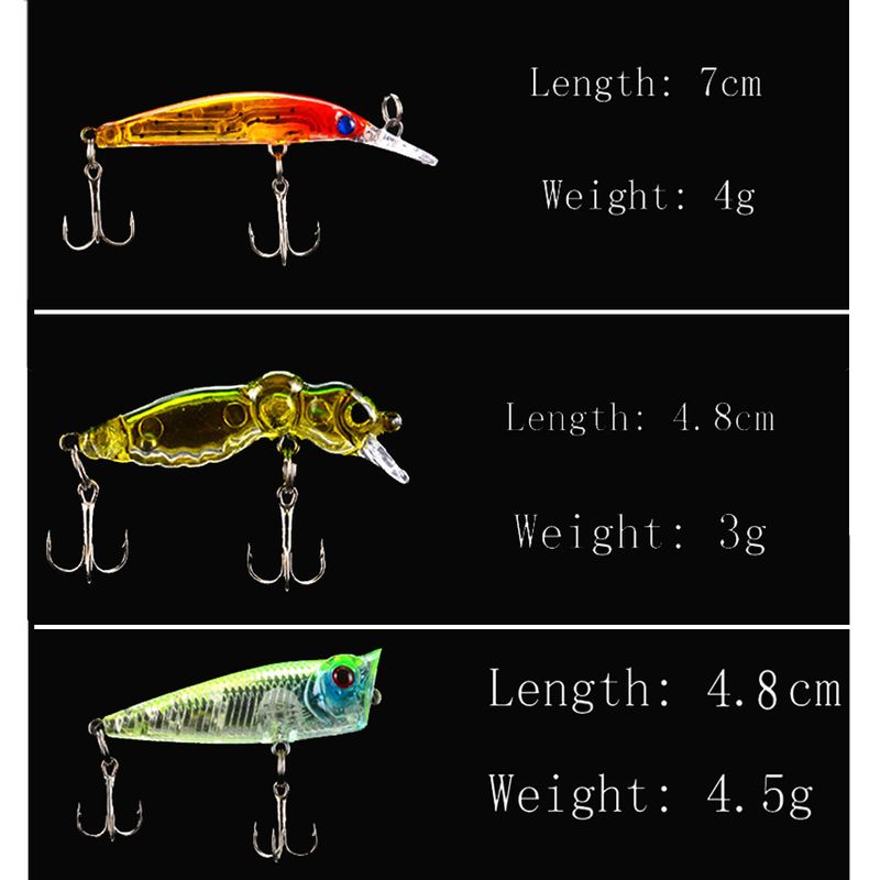 Set di esche Minnow Spinner Vib Universal Bionic Bait Simulation Stream Wild Sea Fishing Micro 505_voghion.com