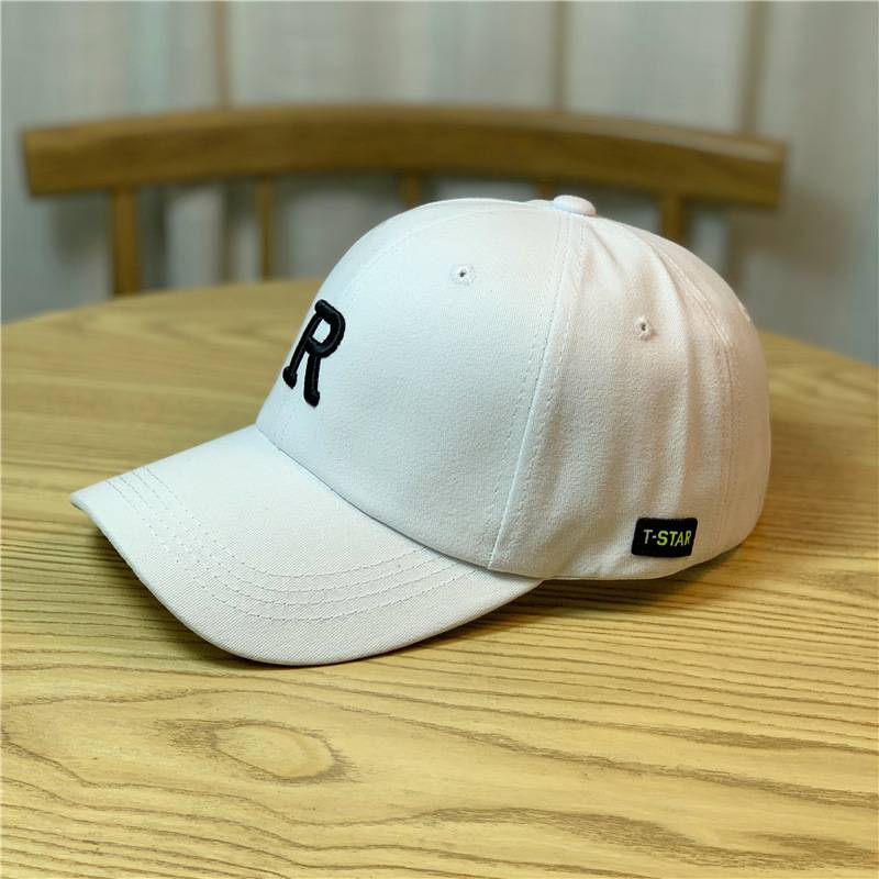 2023 ny basebollhatt kvinnlig bokstav R Display ansikte Liten mjuk topp koreansk upplaga Trendig märkesmössa Man Cool Casual Duck Tongue Hat_voghion.com