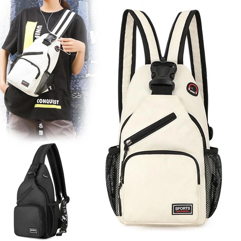 Sac à bandoulière simple et double convertible multifonctionnel, petit sac à bandoulière unisexe_voghion.com