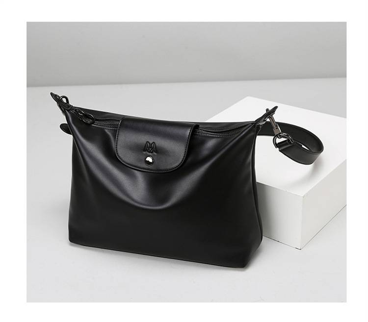 Damentasche High-Version Longxiong Tasche HOBO Unterarmtasche Einzel-Schulter-Handtasche modische große Kapazität Tote Knödel Tasche_voghion.com