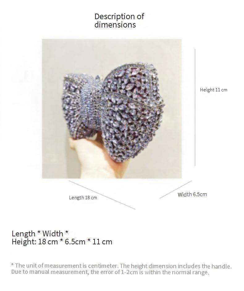 Luxus Kristall Tasche voller Diamant Schleife Abend Clutch Tasche Kette Schulter Abend Tasche Kette Damen Tasche_voghion.com