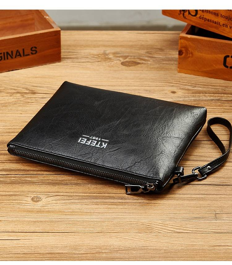 Heren Clutch Bag Polstas Heren Handtassen Mode Casual Zakelijke Handtassen Envelop Voorhuid Tas Clip Tas_voghion.com