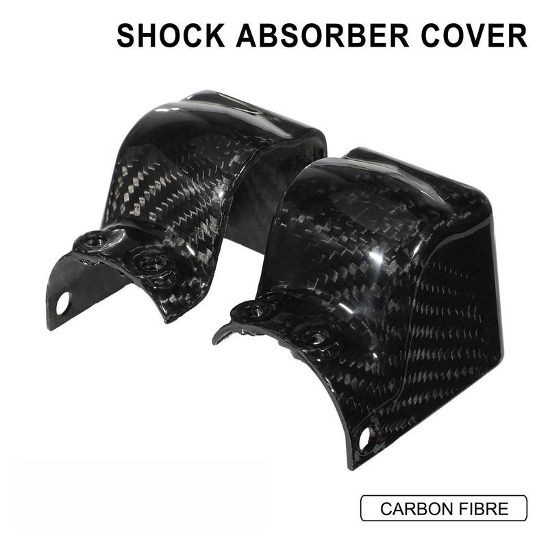Carbon Fiber Shock Absorber Lower Cover For Motorcycle Customization – Universal Fit, Lightweight & Durable Protection (24.5x21.5x5.5cm)_voghion.com