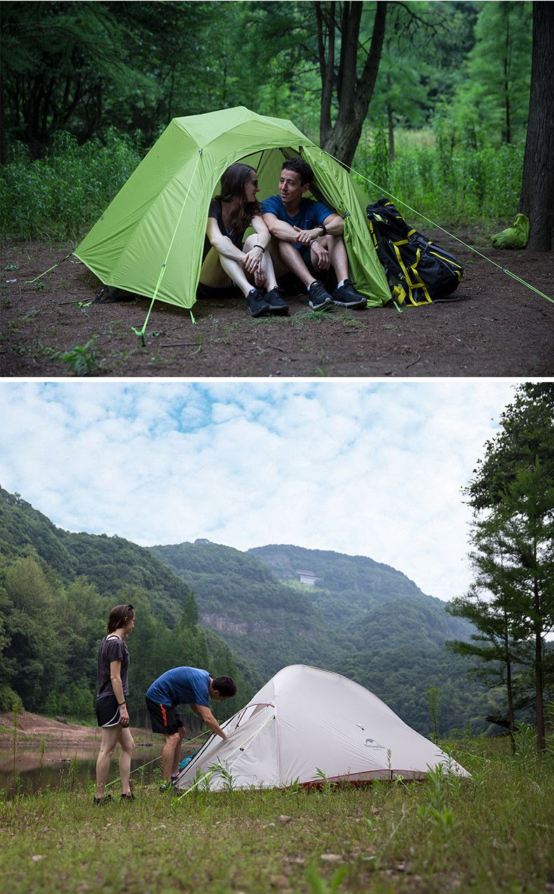 Tenda Cloud Up per 2 persone, ultraleggera, 20D, tenda da campeggio, impermeabile, per escursioni all'aperto, viaggi, escursioni in bicicletta, pesca_voghion.com