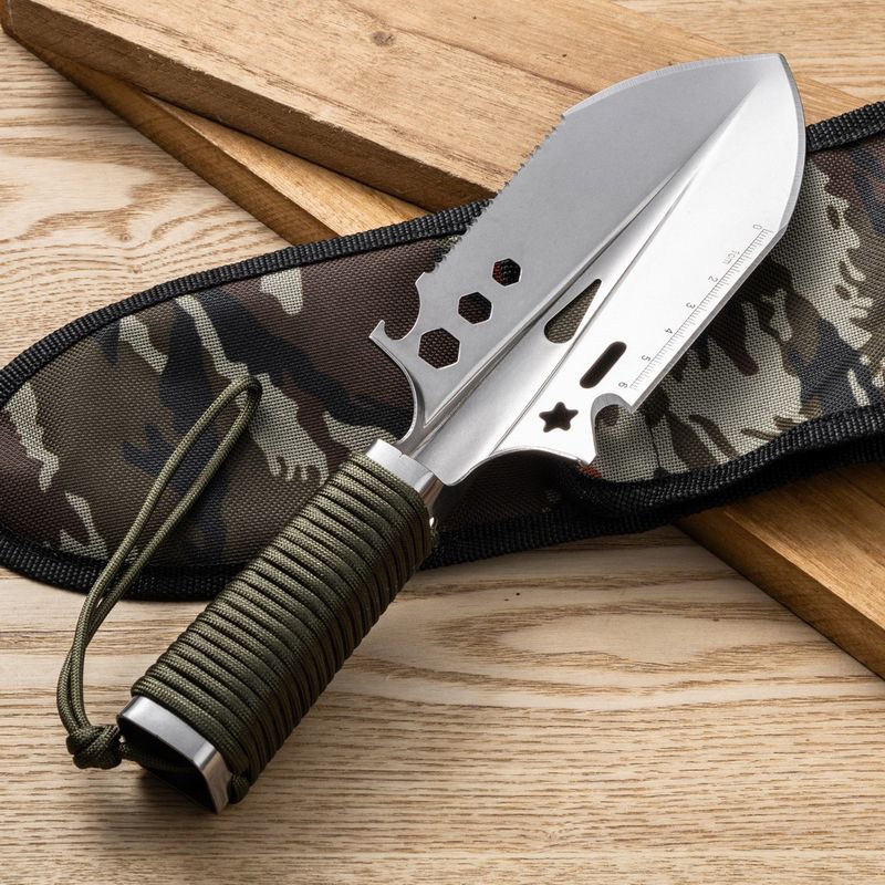 Outdoor Stainless Steel Multifunctional Engineer Shovel Camping Convenient Survival Gear Portable Small Hand Tool_voghion.com