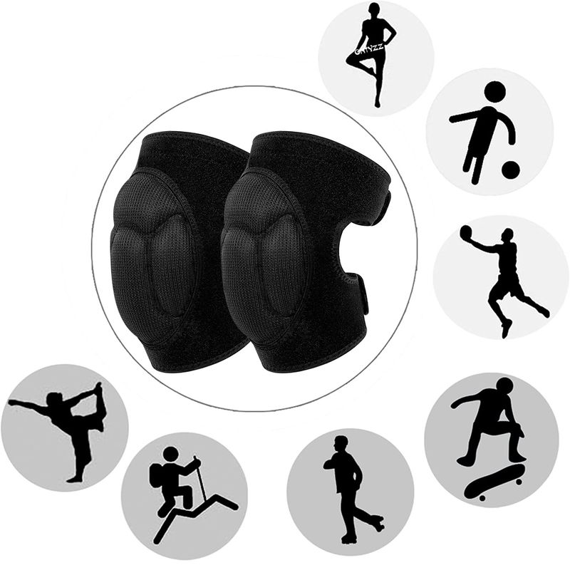 1pair Sports Anti-collision Sponge Knee Pads Football Basketball Fiess Roller Skating Protective Gear Anti-fall_voghion.com