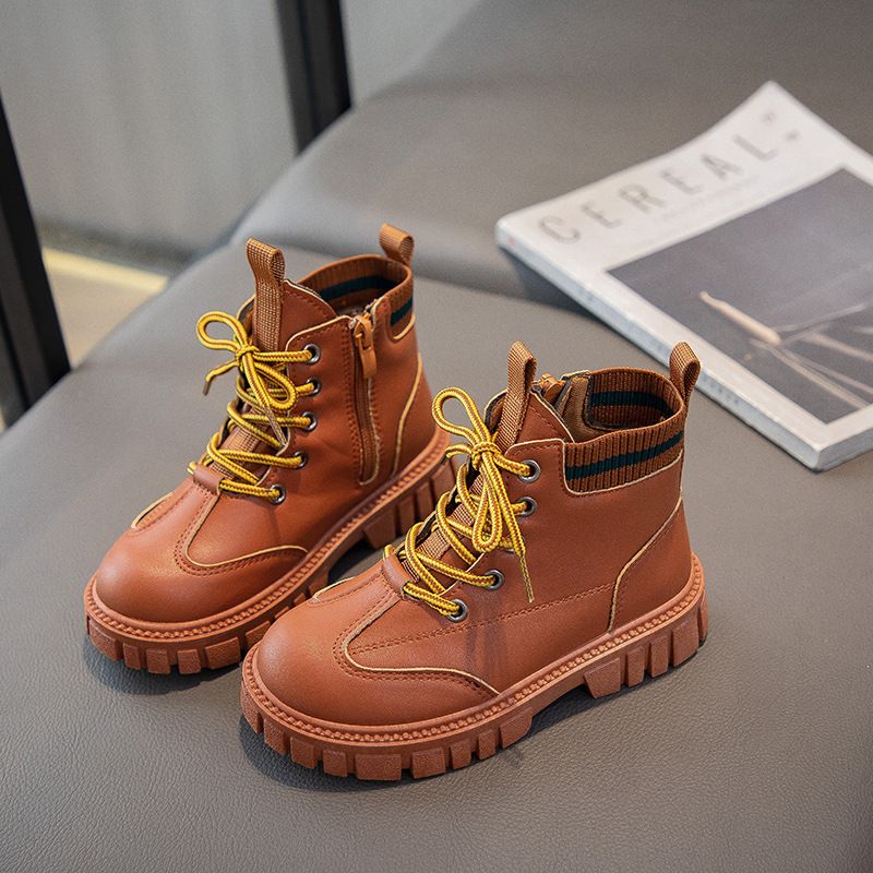 Martin Boys' New Autumn Winter, Medium To Large Children's And Girls' Short Boots, British Style, Soft Sole, Anti Slip,_voghion.com