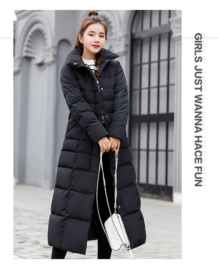 2025 Winter Damen Parkas Jacke Warm Mode Bequem Bogen Gürtel Fuchs Pelz Kragen Kleidung Langes Kleid Büro Casual Damen Dicker Mantel_voghion.com