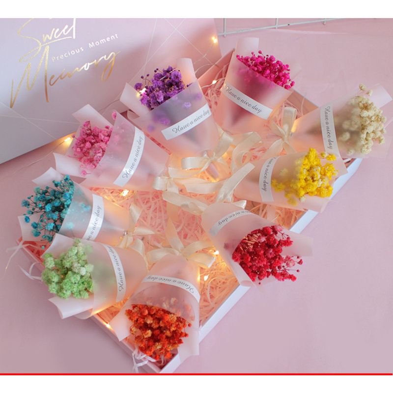 Flores eternas, flores secas, estrellas del cielo completo, paquete de mini flores, decoración de caja de regalo de rosas, beneficios de regalo a juego_voghion.com