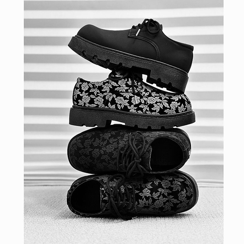 Chaussures basses décontractées en cuir pour jeunes hommes, nouvelle collection automne 2025, célébrités d'Internet_voghion.com