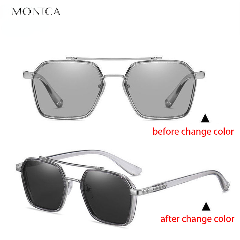 Intelligent Photochromic for Men Professional Day Night Driver Sunglasses UV400 Retro Design Glasses vintage_voghion.com