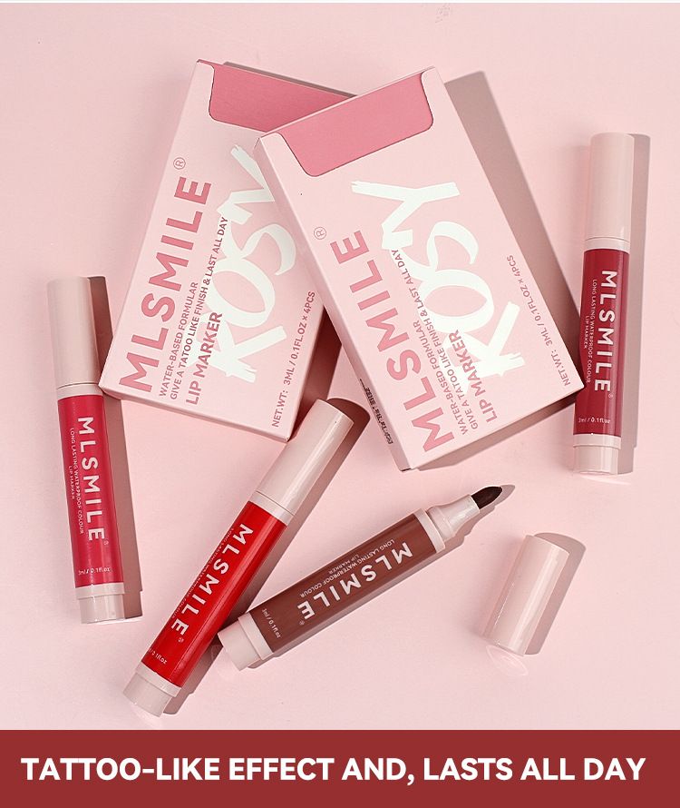 Marker Liquid Lipstick Set Matte Non-Stick Cup Gloss Easy To Apply Liner Lip Glaze_voghion.com