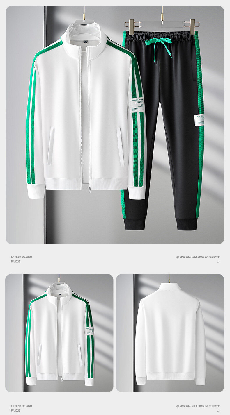 Pull et pantalon de sport décontracté pour hommes, Cardigan avec fermeture éclair, ensemble deux pièces, nouveau produit, automne 2024_voghion.com