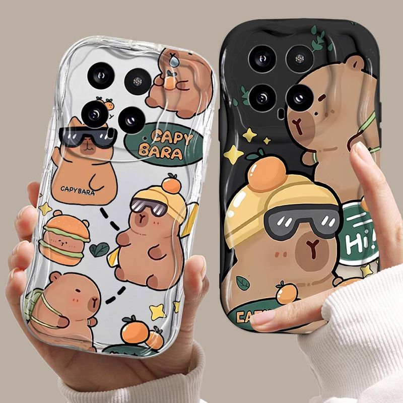 Engraçado Capybara Capa de telefone fofa para Xiaomi Mi 11 12 Lite 12T 12T Pro X3 NFC X3 X3 Pro X5 5G Capa de silicone_voghion.com