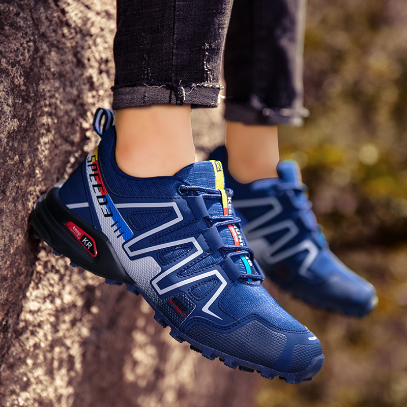 Men's and women's cross-country running shoes Outdoor sports mountaineering air cushion shoes_voghion.com