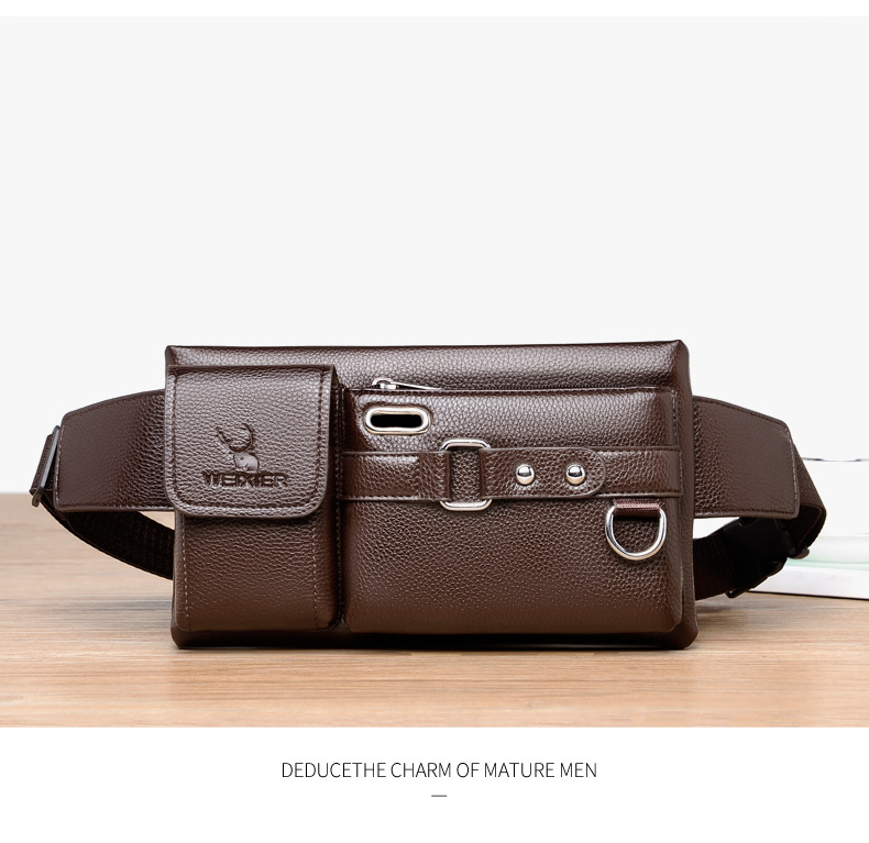 Borsa a tracolla Marsupio sportivo Marsupio multifunzionale per esterni Borsa per cellulare Borsa a tracolla in PU Marsupio da equitazione Uomo_voghion.com