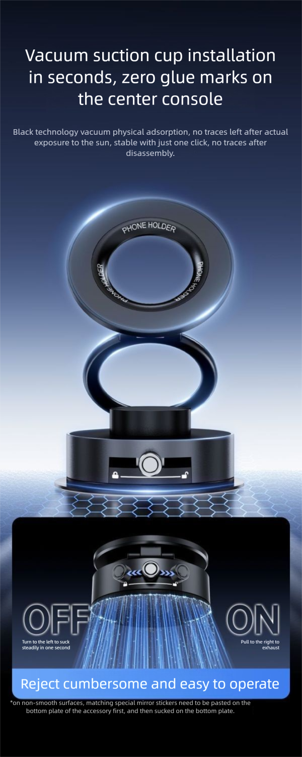 Supporto per telefono a vuoto, pieghevole, ventosa, stabile, navigazione, speciale, forte supporto magnetico per auto_voghion.com