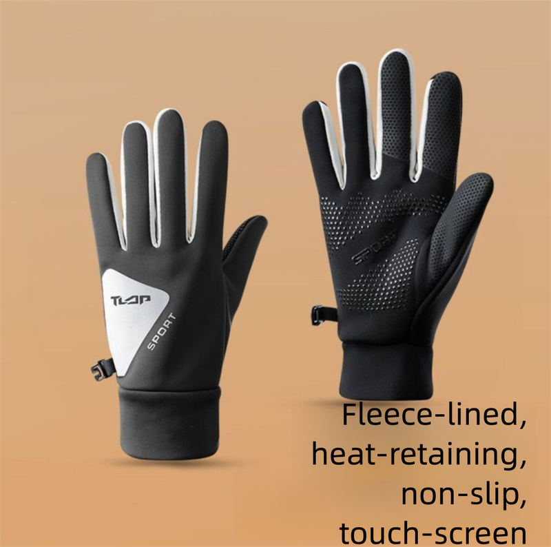 Guanti da ciclismo invernali da donna a cinque dita, touchscreen, foderati in pile, spessi, caldi, resistenti al freddo, adatti alla neve, resistenti all'acqua,_voghion.com