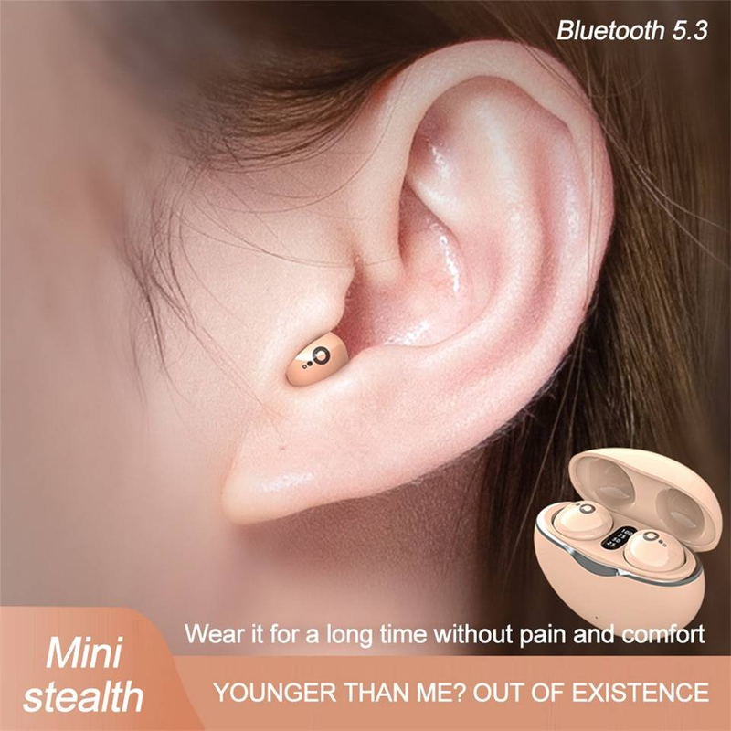 Nearly Invisible Wireless Earbuds,Bluetooth 5.3 Headphones For Office Business, HiFi Stereo Sound, Comfortable Hidden Wear, Perfect For IPhone Android_voghion.com