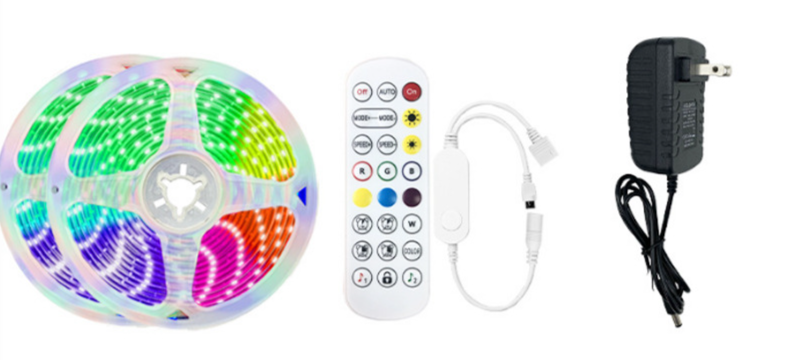 Striscia luminosa a LED Tuya, set di strisce luminose per la casa intelligente, 2835rgb5050, luce colorata con rilevamento del suono, striscia luminosa Wi-Fi e Bluetooth_voghion.com