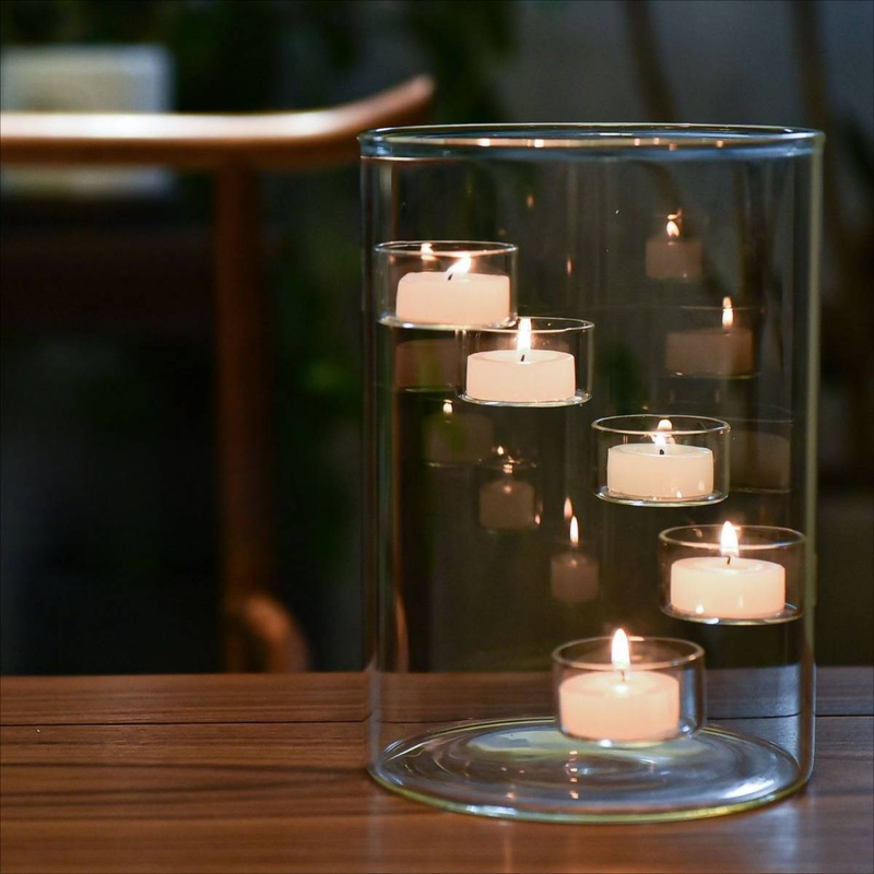 Bougeoir rotatif en verre de style européen – Idéal pour les dîners aux chandelles et les décorations de fête, design créatif (bougies non incluses)_voghion.com